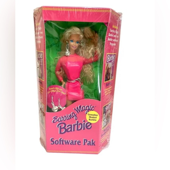 Earring Magic Barbie With Software Pak Radio Shack Exclusive 1992 Mattel - Picture 1 of 7